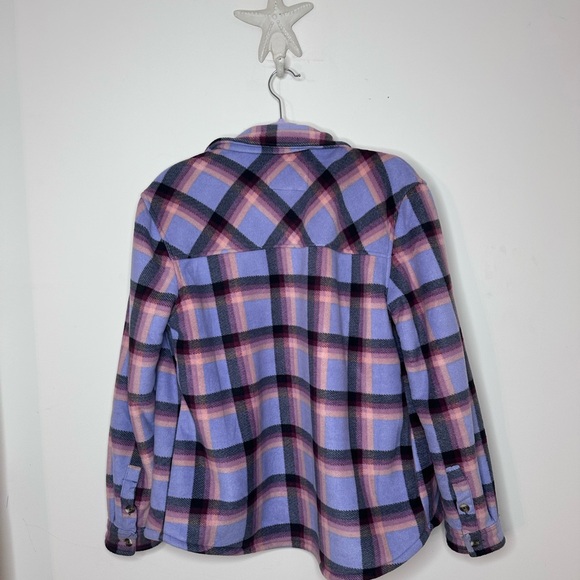 Sage Women's Teddy Jacket - Purple and Pink Plaid - Picture 6 of 8